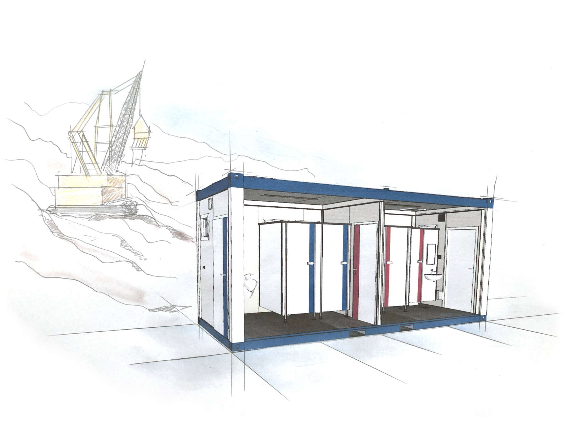 Sanitärcontainer mieten - container mieten nrw