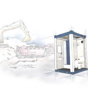 Toilettencontainer mieten Preise - mobile Umkleiden - mobile umkleidekabinen